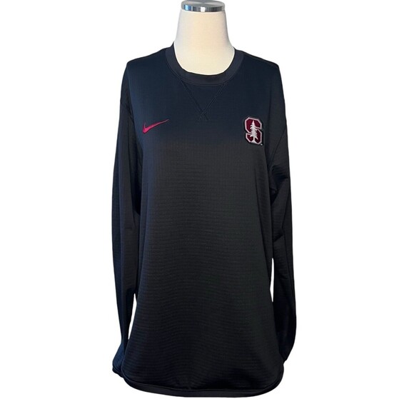 Nike Dri-Fit Stanford University Cardinal Mens M Long Sleeve Coaches Top EUC - Picture 1 of 6